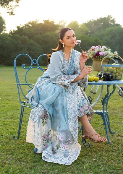 Elaf Premium | Luxury Lawn 26 | ELY-07 MORNIG DRIZZLE - Luxury Dress - available at Maria Faisal in UK and USA.
