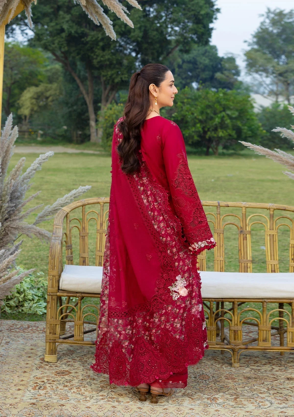 Elaf Premium | Luxury Lawn 26 | ELY-10 CHERIE LADY - Luxury Dress - available at Maria Faisal in UK and USA.