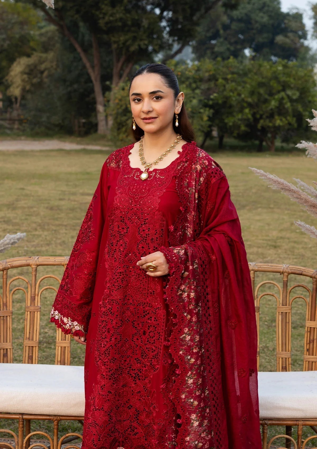 Elaf Premium | Luxury Lawn 26 | ELY-10 CHERIE LADY - Luxury Dress - available at Maria Faisal in UK and USA.