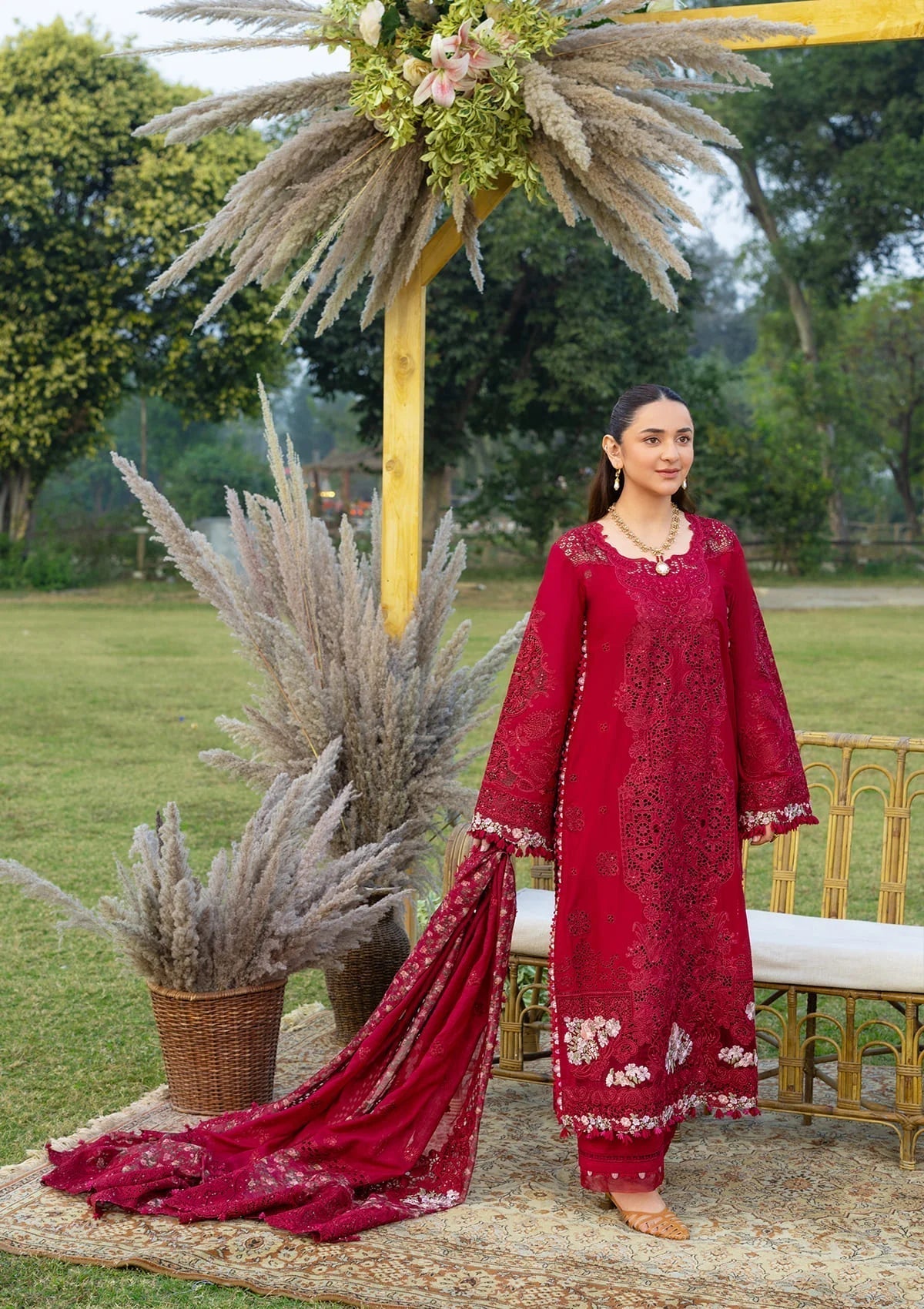 Elaf Premium | Luxury Lawn 26 | ELY-10 CHERIE LADY - Luxury Dress - available at Maria Faisal in UK and USA.