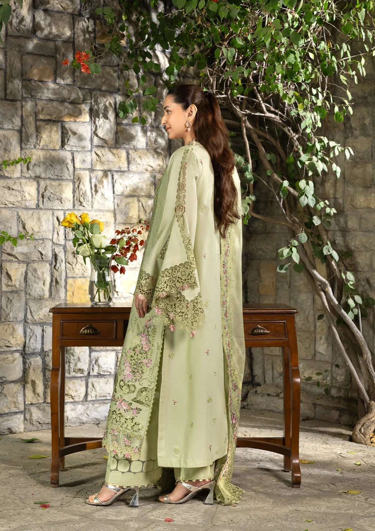 Elaf Premium | Luxury Lawn 26 | ELY-11 SPANISH MUSE - Luxury Dress - available at Maria Faisal in UK and USA.