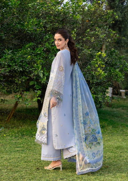 Elaf Premium | Luxury Lawn 26 | ELY-12 SKY BLISS - Luxury Dress - available at Maria Faisal in UK and USA.
