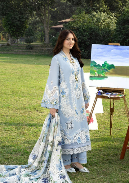 Elaf Premium | Luxury Lawn 26 | ELY-1B SERENITY - Luxury Dress - available at Maria Faisal in UK and USA.