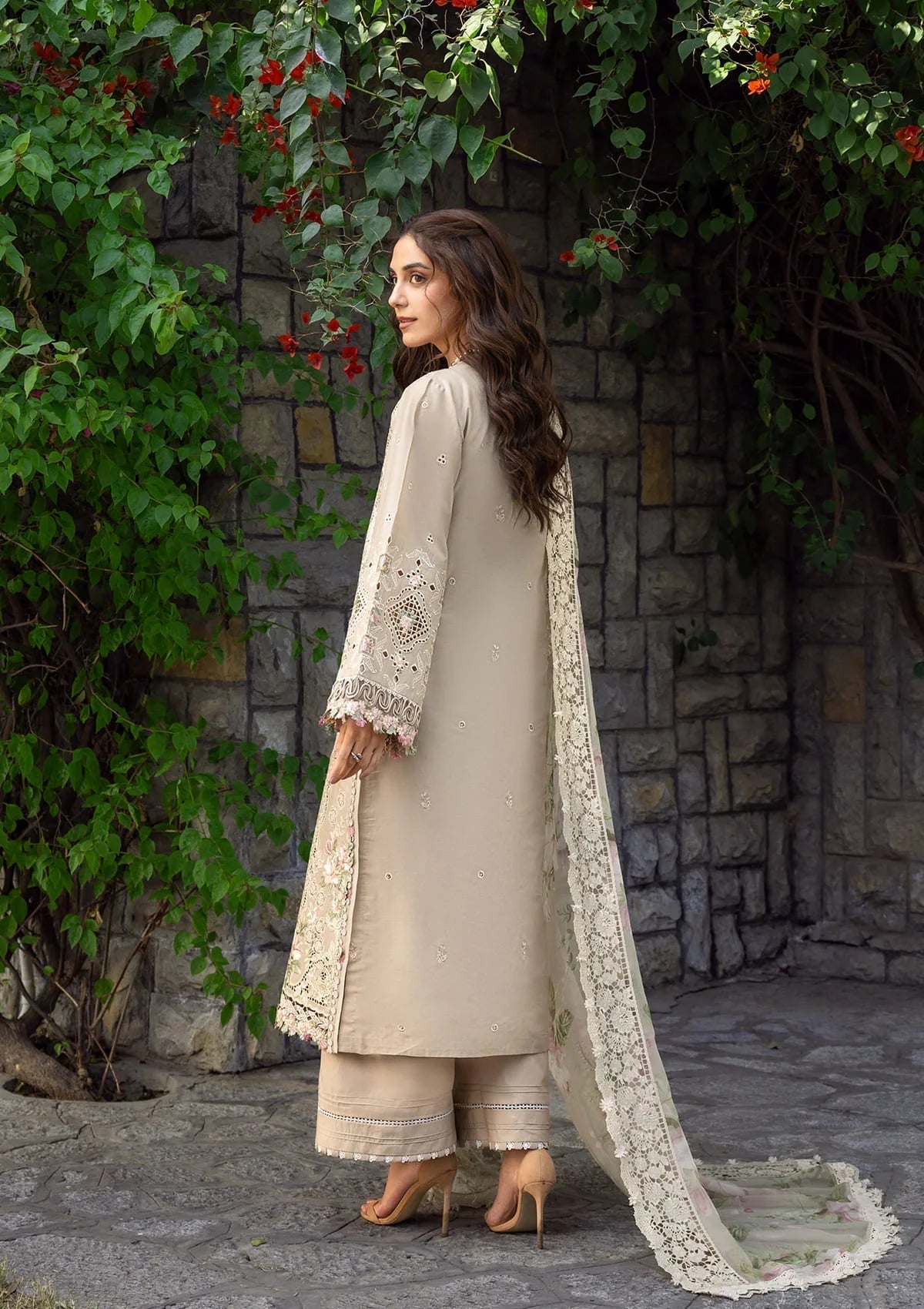 Elaf Premium | Luxury Lawn 26 | ELY-2A CAMELLIA - Luxury Dress - available at Maria Faisal in UK and USA.