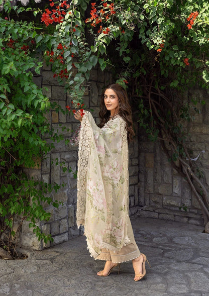 Elaf Premium | Luxury Lawn 26 | ELY-2A CAMELLIA - Luxury Dress - available at Maria Faisal in UK and USA.