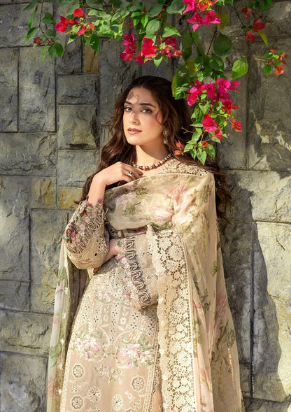 Elaf Premium | Luxury Lawn 26 | ELY-2A CAMELLIA - Luxury Dress - available at Maria Faisal in UK and USA.