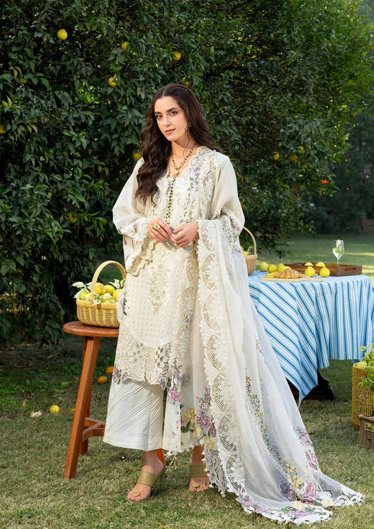 Elaf Premium | Luxury Lawn 26 | ELY-3A PERLE - Luxury Dress - available at Maria Faisal in UK and USA.
