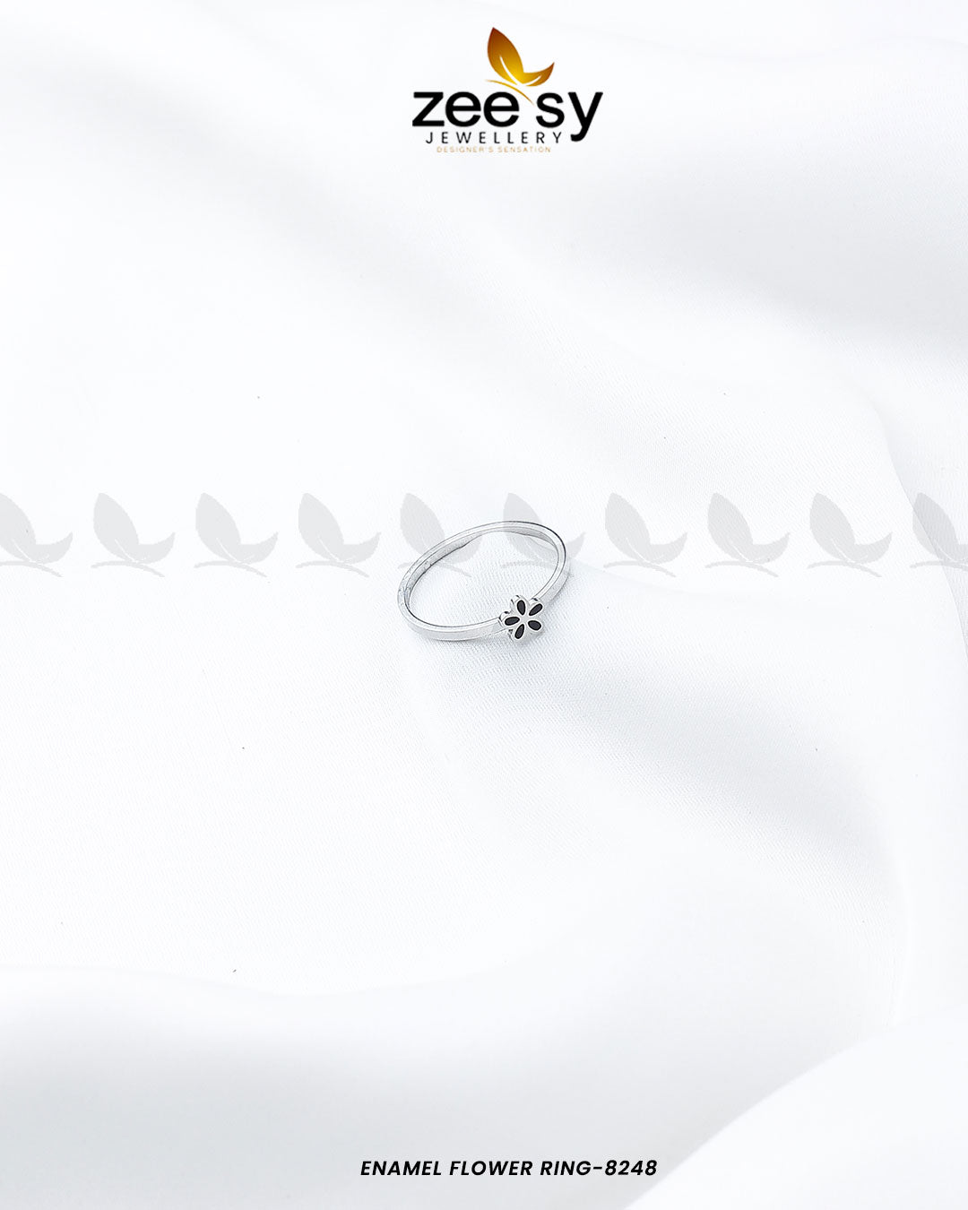 Enamel Flower Ring-8248