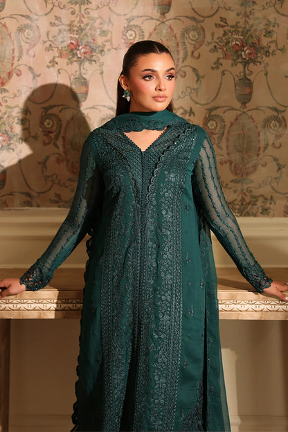 Azure | Ensembles | Enchanted Forest - Casual Dress - available at Maria Faisal in UK and USA.
