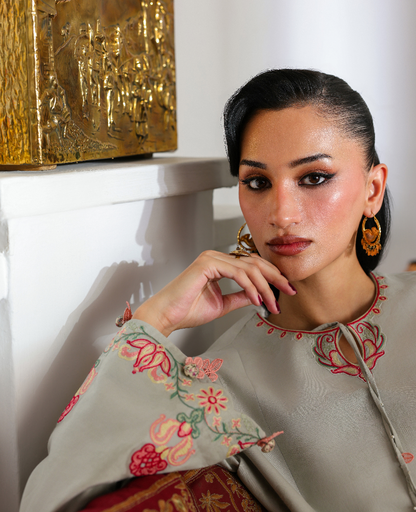 Republic Womenswear | Neonma Essential Pret 26 |Giselle - Luxury Dress - available at Maria Faisal in UK and USA.