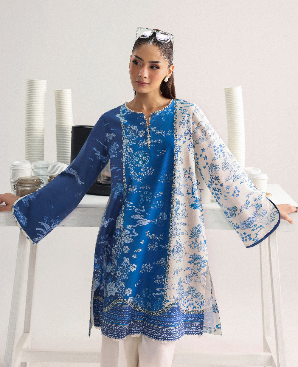 Republic Womenswear | Essentials Pre Fall | Saphira - Casual Dress - available at Maria Faisal in UK and USA.