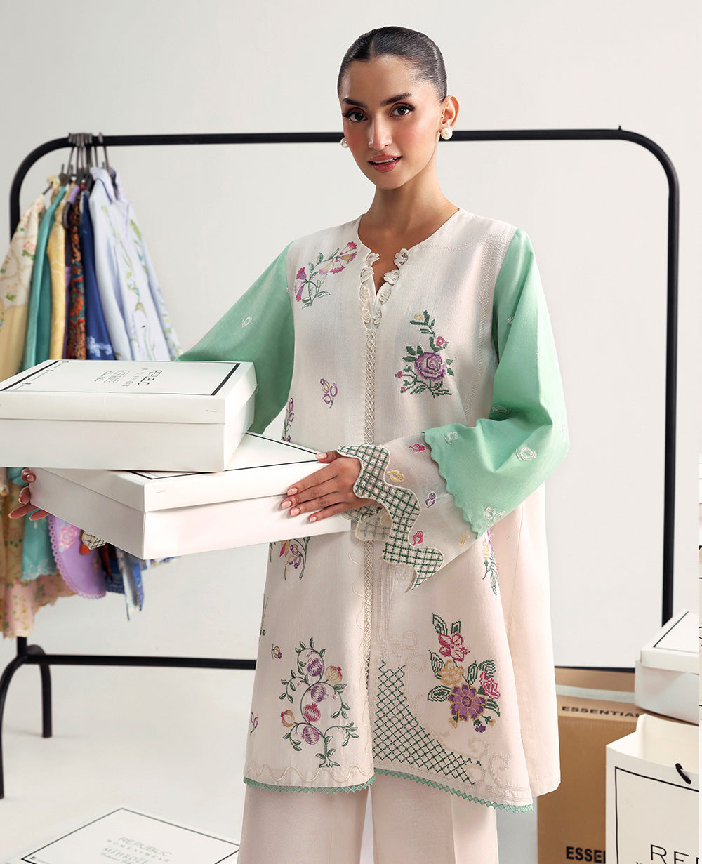 Republic Womenswear | Essentials Pre Fall | Serenya - Casual Dress - available at Maria Faisal in UK and USA.