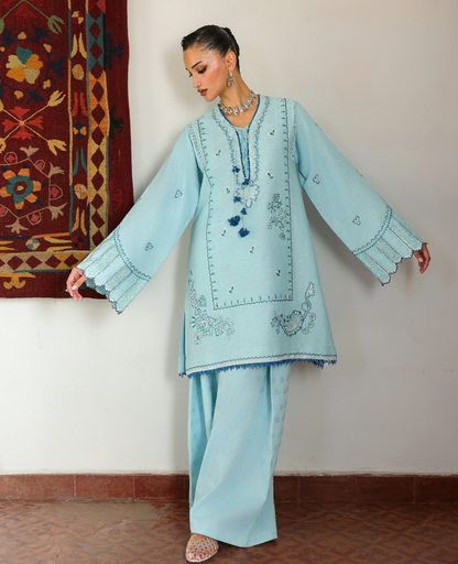 Republic Womenswear | Neonma Essential Pret 26 |Skyloom - Luxury Dress - available at Maria Faisal in UK and USA.