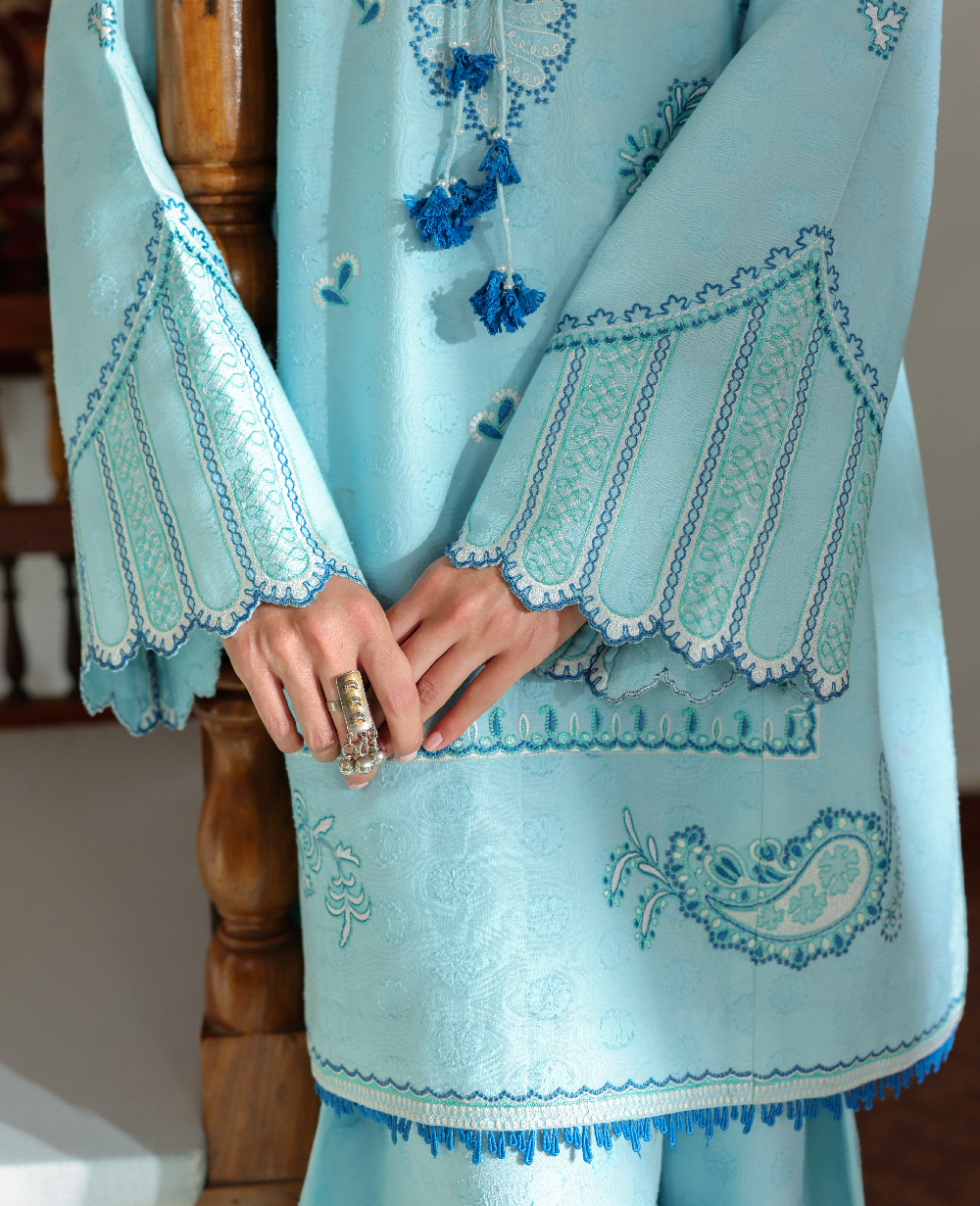 Republic Womenswear | Neonma Essential Pret 26 |Skyloom - Luxury Dress - available at Maria Faisal in UK and USA.