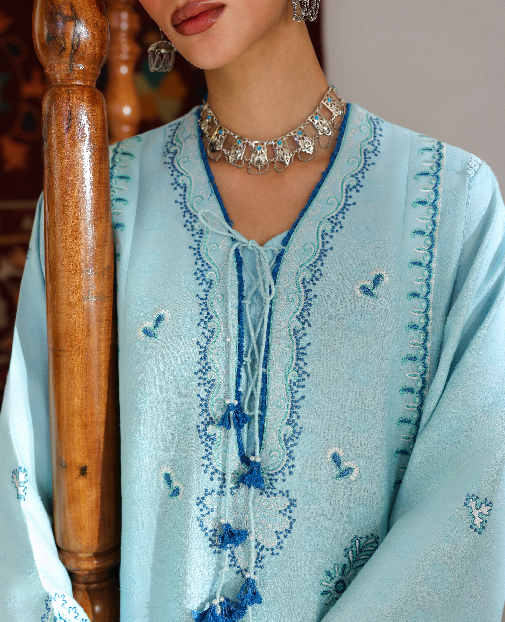 Republic Womenswear | Neonma Essential Pret 26 |Skyloom - Luxury Dress - available at Maria Faisal in UK and USA.