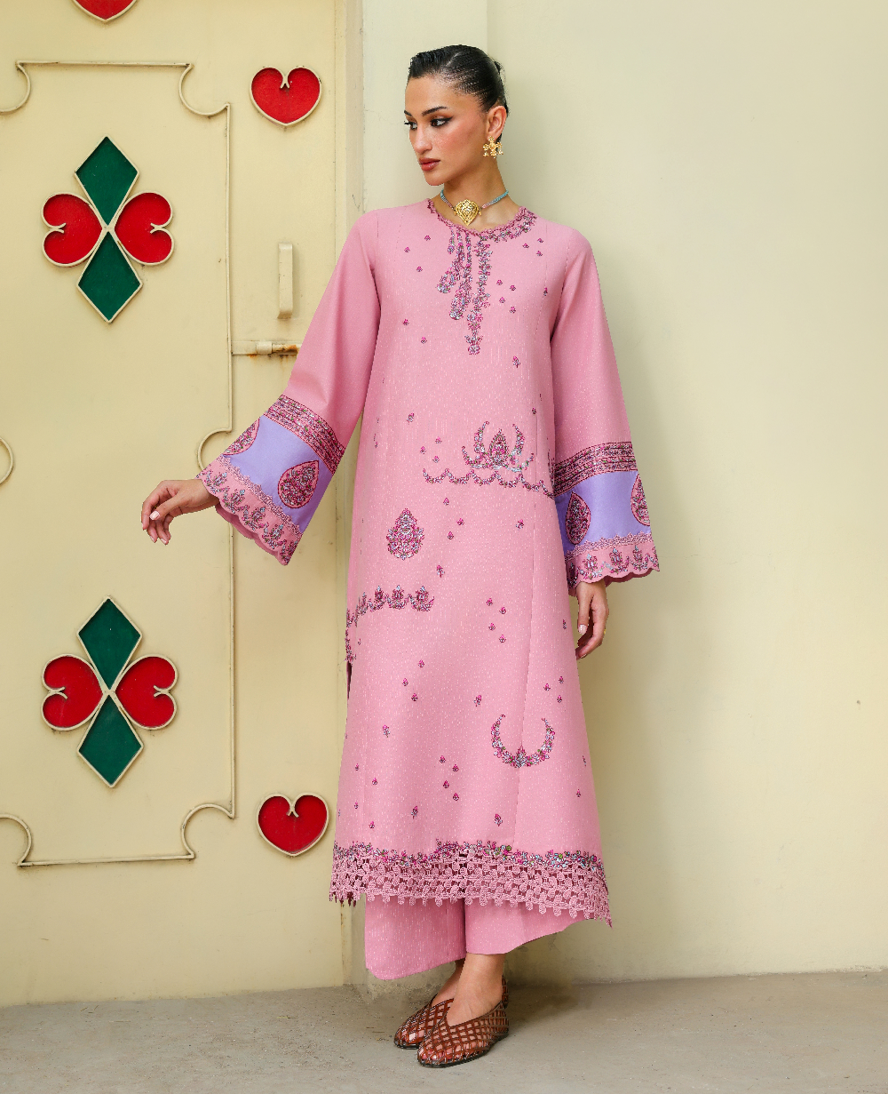 Republic Womenswear | Neonma Essential Pret 26 |Evara - Luxury Dress - available at Maria Faisal in UK and USA.