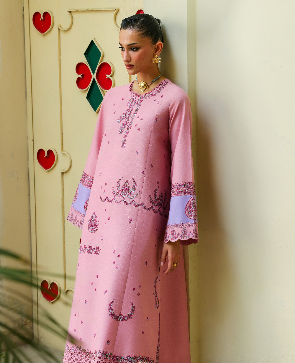 Republic Womenswear | Neonma Essential Pret 26 |Evara - Luxury Dress - available at Maria Faisal in UK and USA.