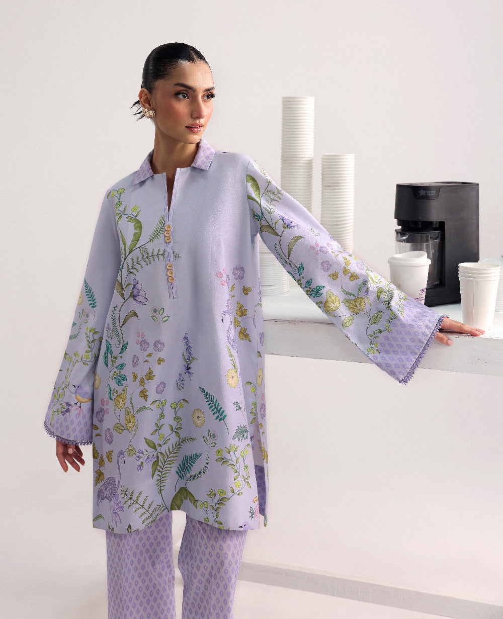 Republic Womenswear | Essentials Pre Fall | Orlina - Casual Dress - available at Maria Faisal in UK and USA.