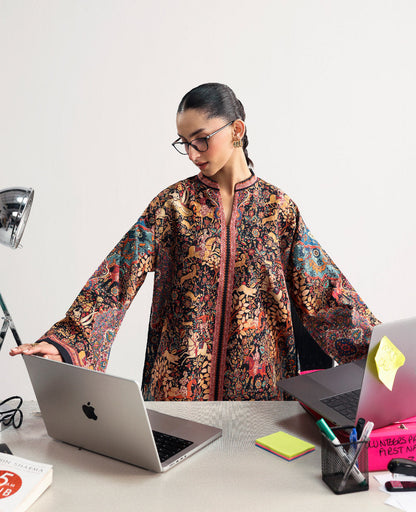 Republic Womenswear | Essentials Pre Fall | Noir - Casual Dress - available at Maria Faisal in UK and USA.