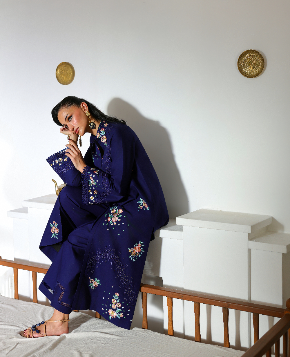 Republic Womenswear | Neonma Essential Pret 26 |Flore - Luxury Dress - available at Maria Faisal in UK and USA.