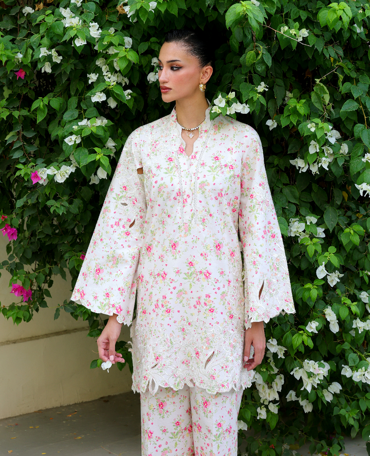 Republic Womenswear | Neonma Essential Pret 26 |Lumi - Luxury Dress - available at Maria Faisal in UK and USA.