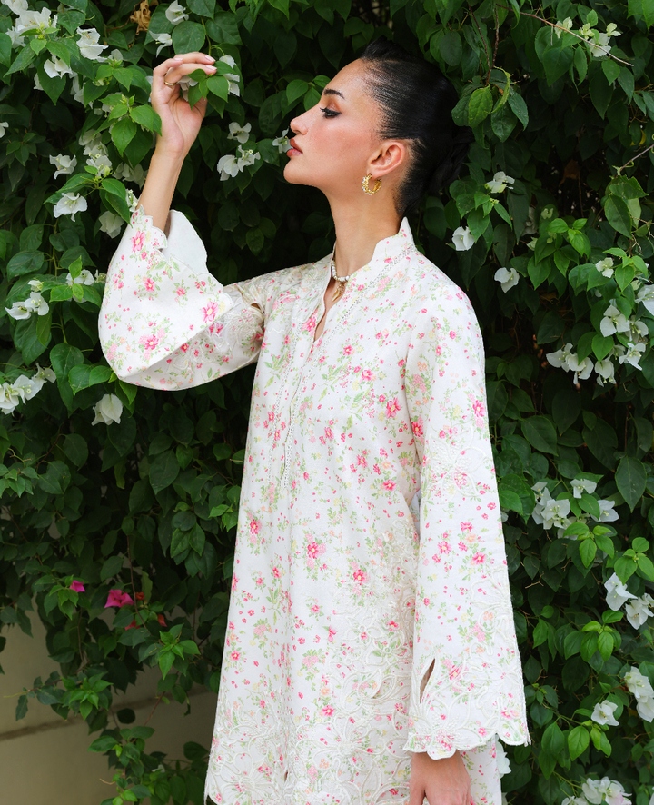 Republic Womenswear | Neonma Essential Pret 26 |Lumi - Luxury Dress - available at Maria Faisal in UK and USA.