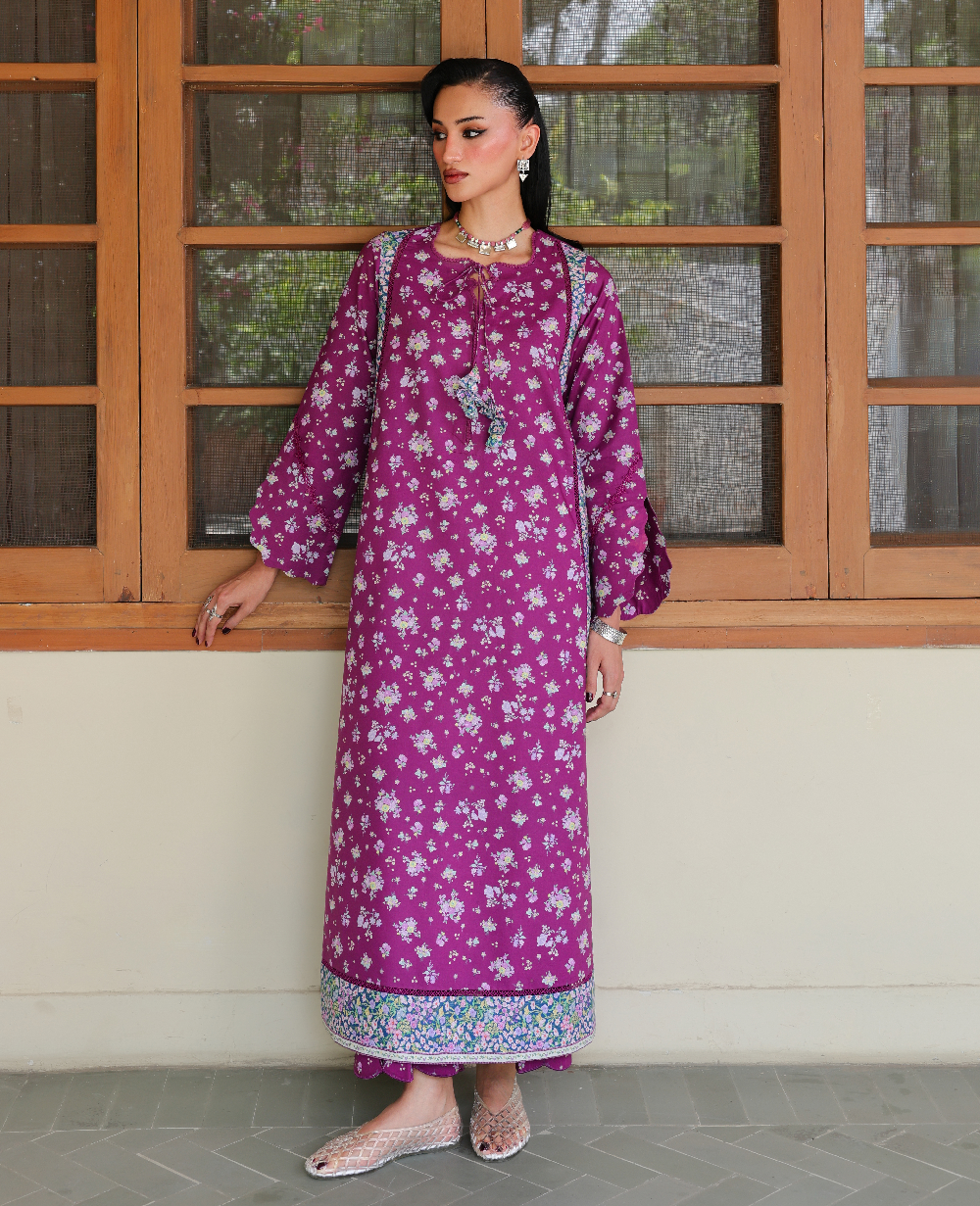 Republic Womenswear | Neonma Essential Pret 26 | Petal drift - Luxury Dress - available at Maria Faisal in UK and USA.