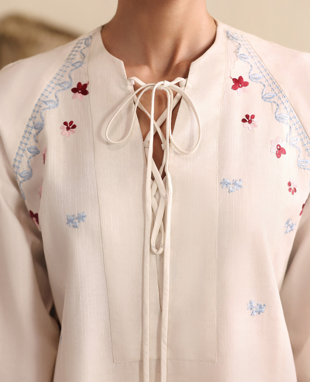 Republic Womenswear | Neoma Essential Basic Pret 26 | Evanthe - Casual Dress - available at Maria Faisal in UK and USA.