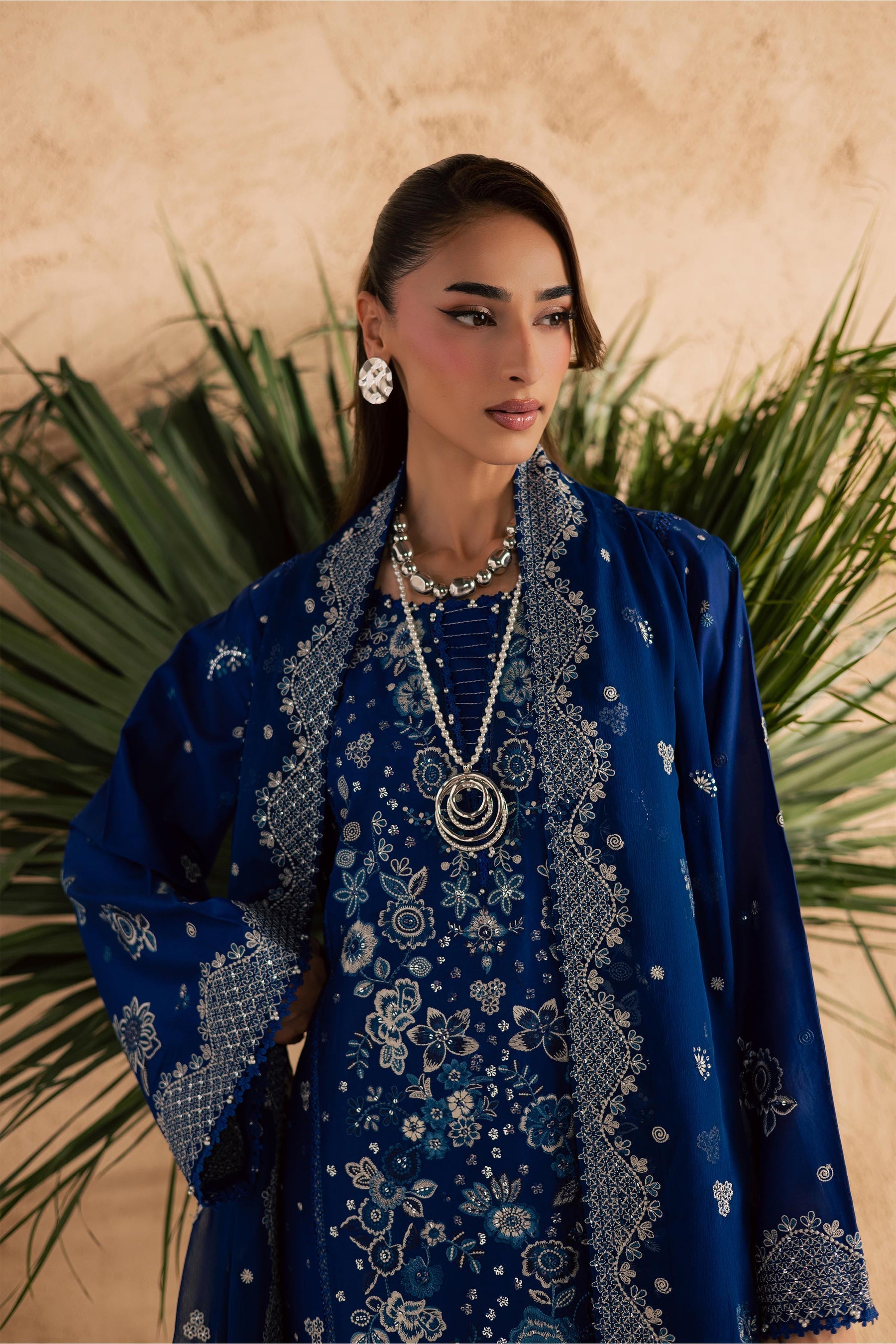 Batik | Festive Eid 26 | Eirlys - Luxury Dress - available at Maria Faisal in UK and USA.