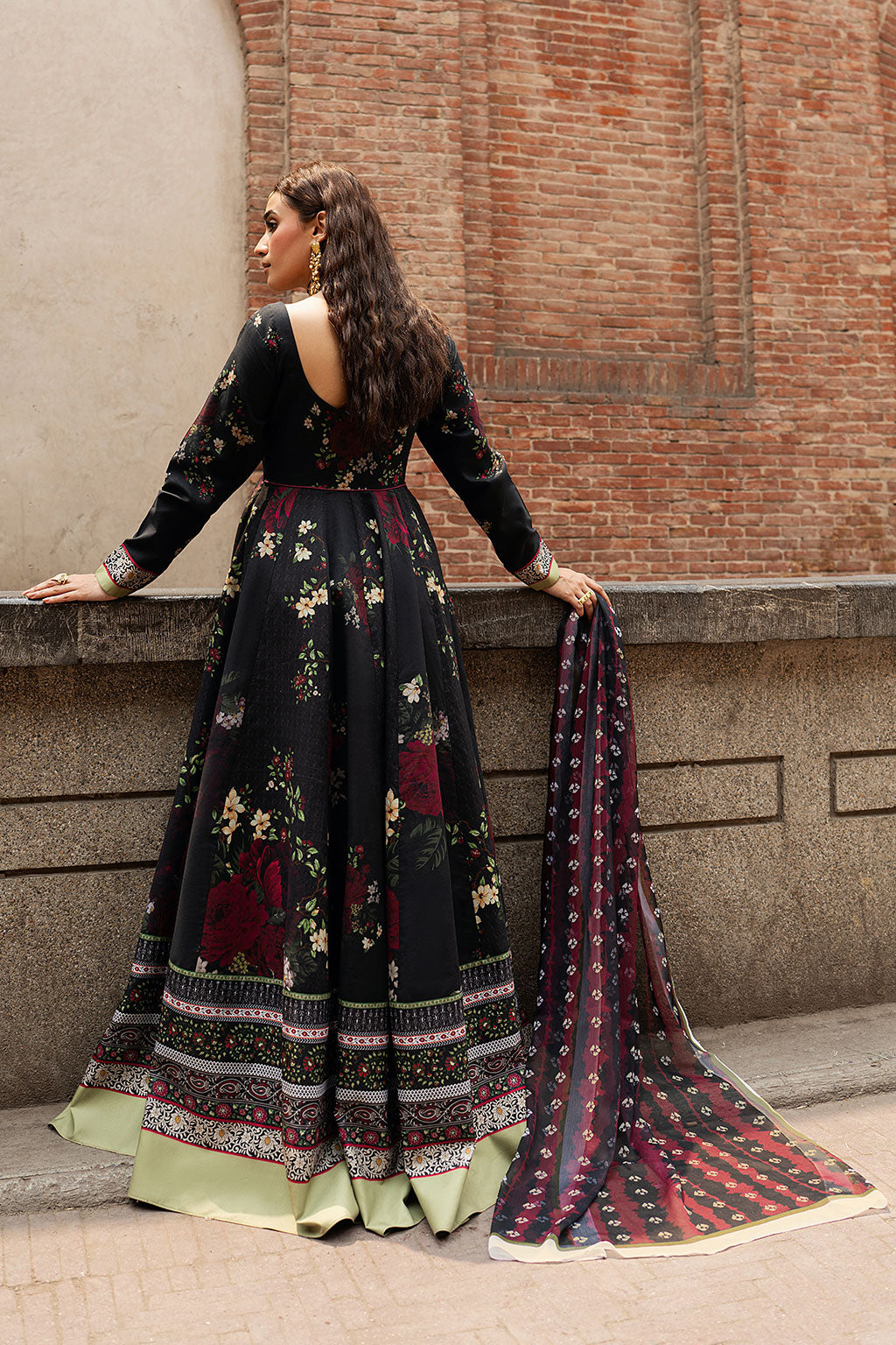 Shagna | Ed Dopahar | SP-106 (KALI RAAT) - Luxury Dress - available at Maria Faisal in UK and USA.