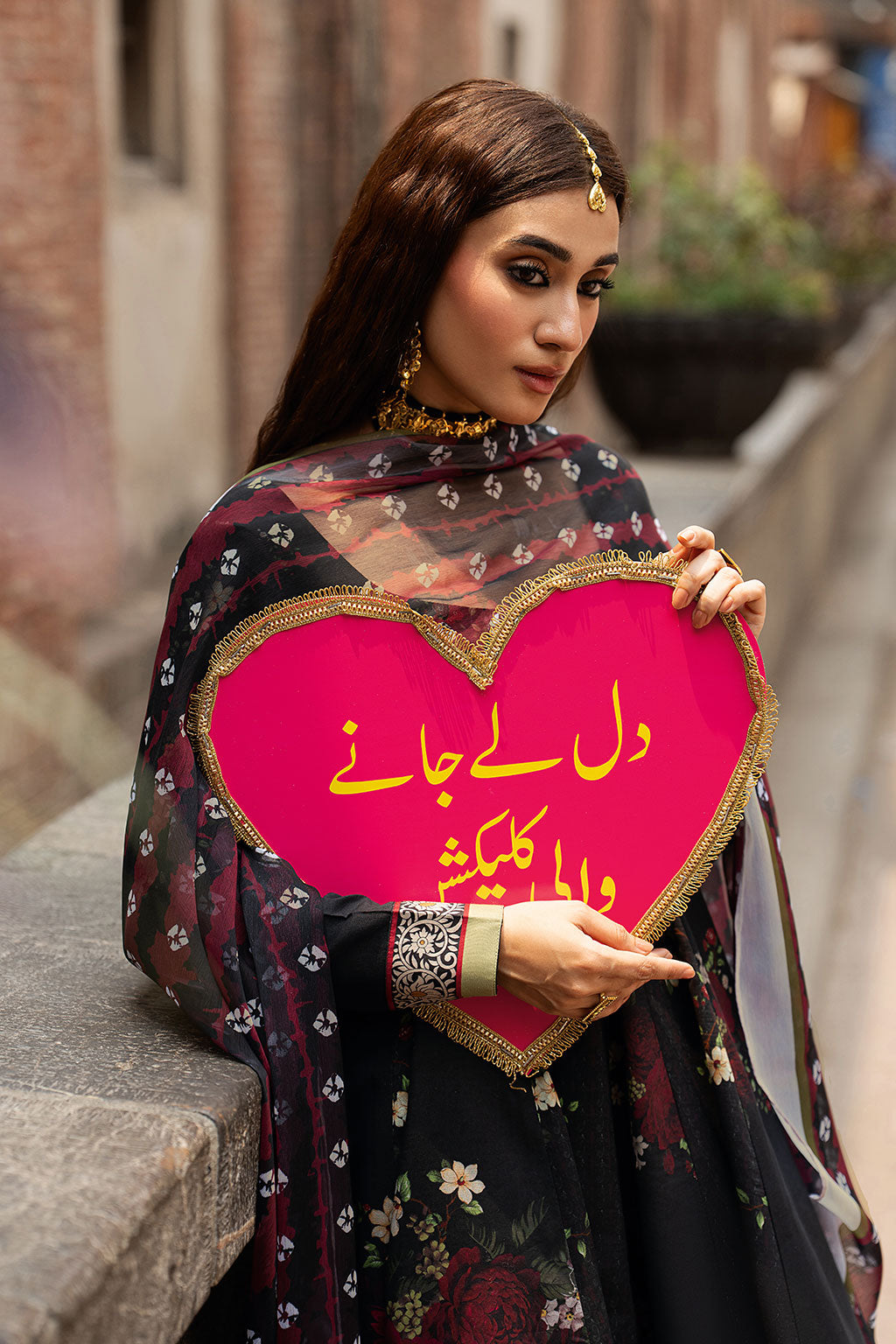Shagna | Ed Dopahar | SP-106 (KALI RAAT) - Luxury Dress - available at Maria Faisal in UK and USA.