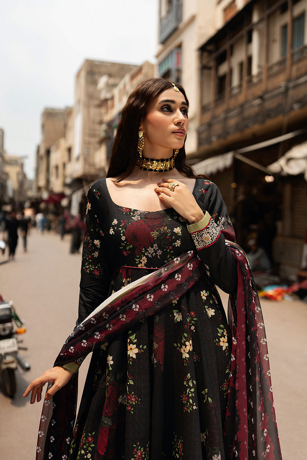 Shagna | Ed Dopahar | SP-106 (KALI RAAT) - Luxury Dress - available at Maria Faisal in UK and USA.