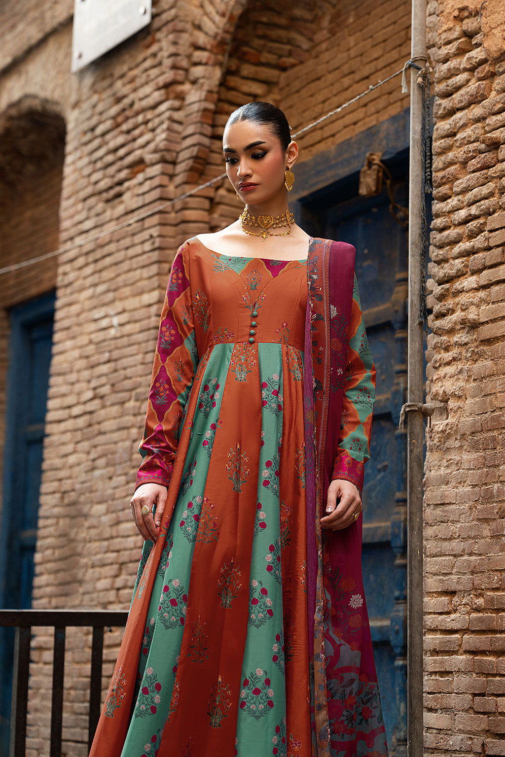 Shagna | Ed Dopahar |SP-107 (RANG) - Luxury Dress - available at Maria Faisal in UK and USA.