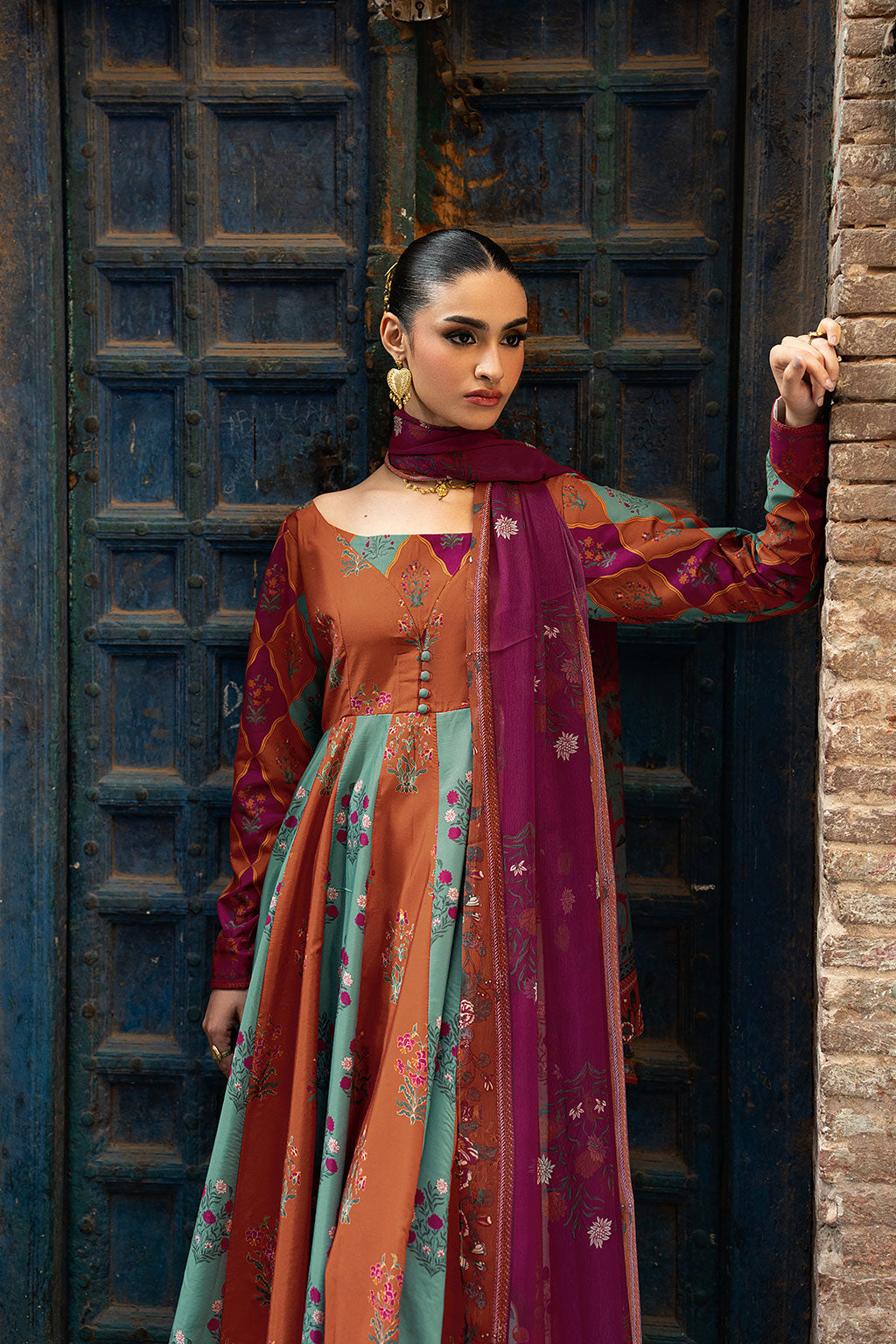 Shagna | Ed Dopahar |SP-107 (RANG) - Luxury Dress - available at Maria Faisal in UK and USA.