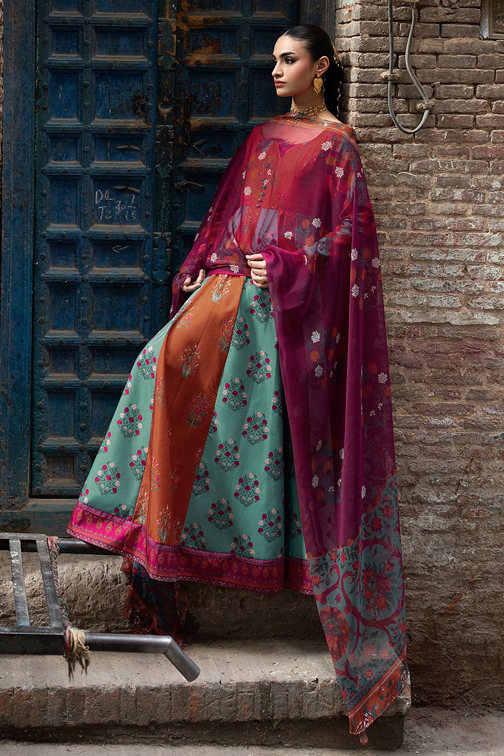 Shagna | Ed Dopahar |SP-107 (RANG) - Luxury Dress - available at Maria Faisal in UK and USA.