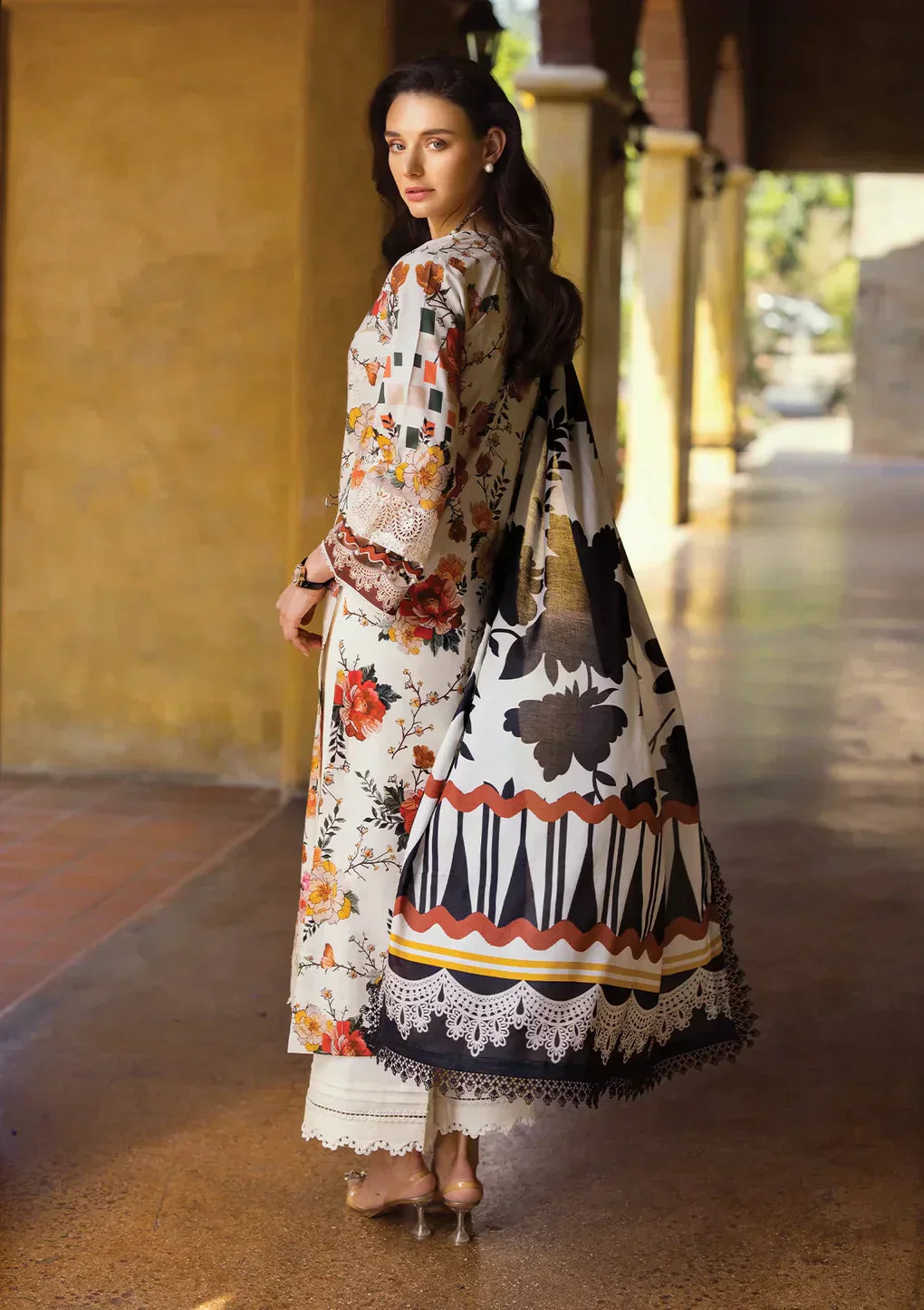 Elaf Premium | Print Chikankari 24 | ECT-02A MELROSE - Ladies Clothes - Maria Faisal