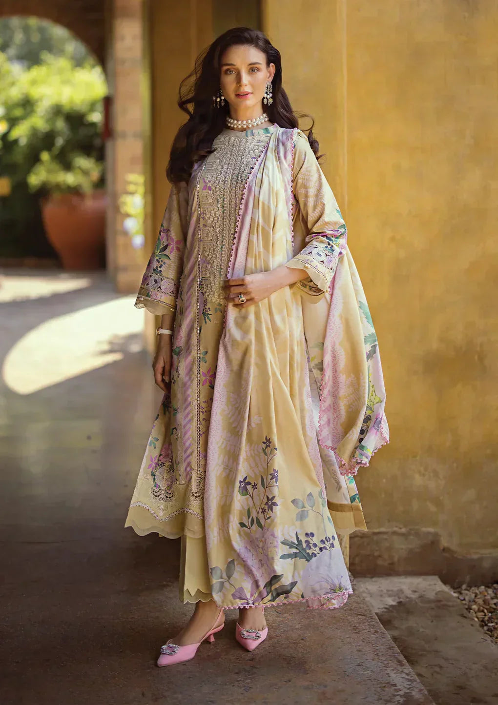 Elaf Premium | Print Chikankari 24 | ECT-04A TWINKLE - Ladies Clothes - Maria Faisal