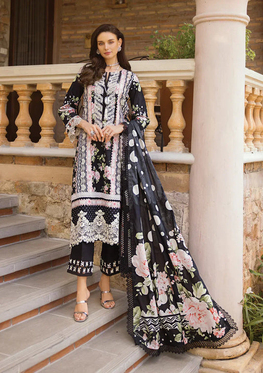 Elaf Premium | Print Chikankari 24 | ECT-05B WILD FLOWER Luxury - Maria Faisal