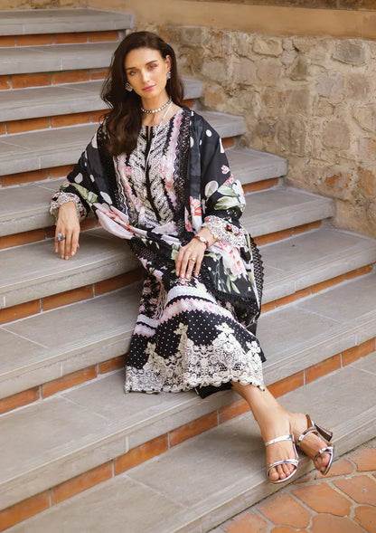 Elaf Premium | Print Chikankari 24 | ECT-05B WILD FLOWER Luxury - Maria Faisal