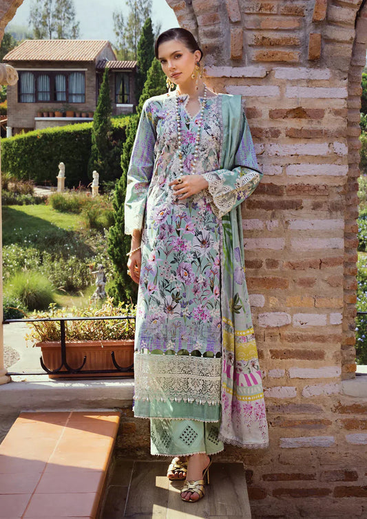 Elaf Premium | Print Chikankari 24 | ECT-03B OAK MIST - Ladies Clothes - Maria Faisal
