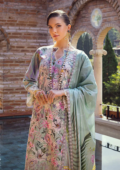 Elaf Premium | Print Chikankari 24 | ECT-03B OAK MIST - Ladies Clothes - Maria Faisal