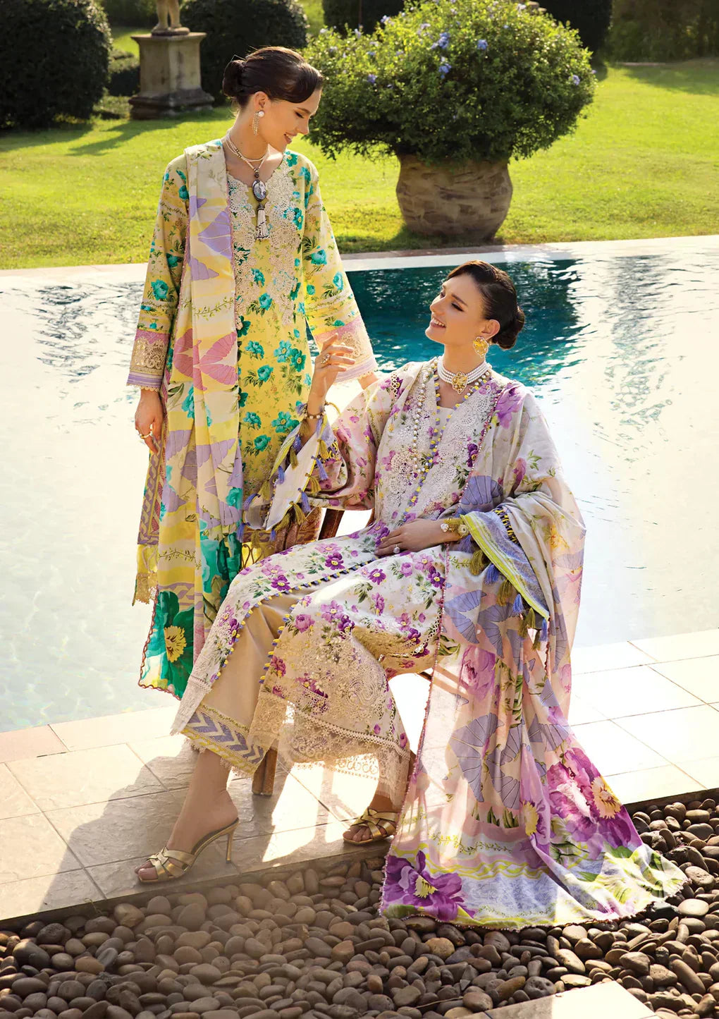 Elaf Premium | Print Chikankari 24 | ECT-06B MISTY SERENADE - Ladies Clothes - Maria Faisal