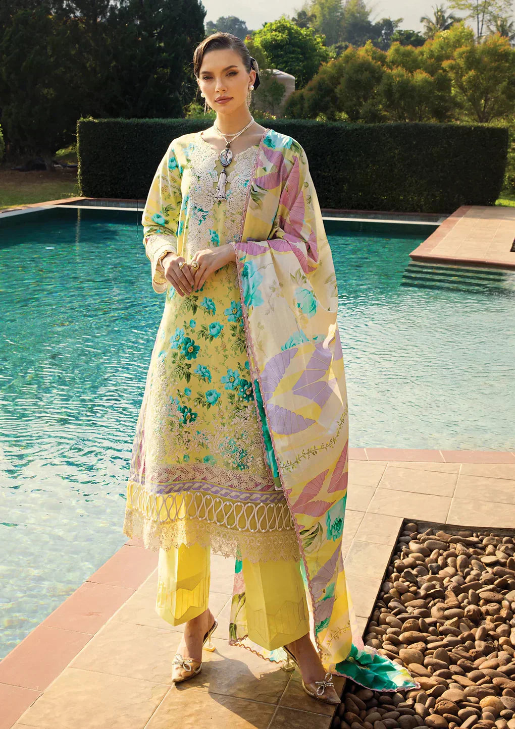 Elaf Premium | Print Chikankari 24 | ECT-06B MISTY SERENADE - Ladies Clothes - Maria Faisal