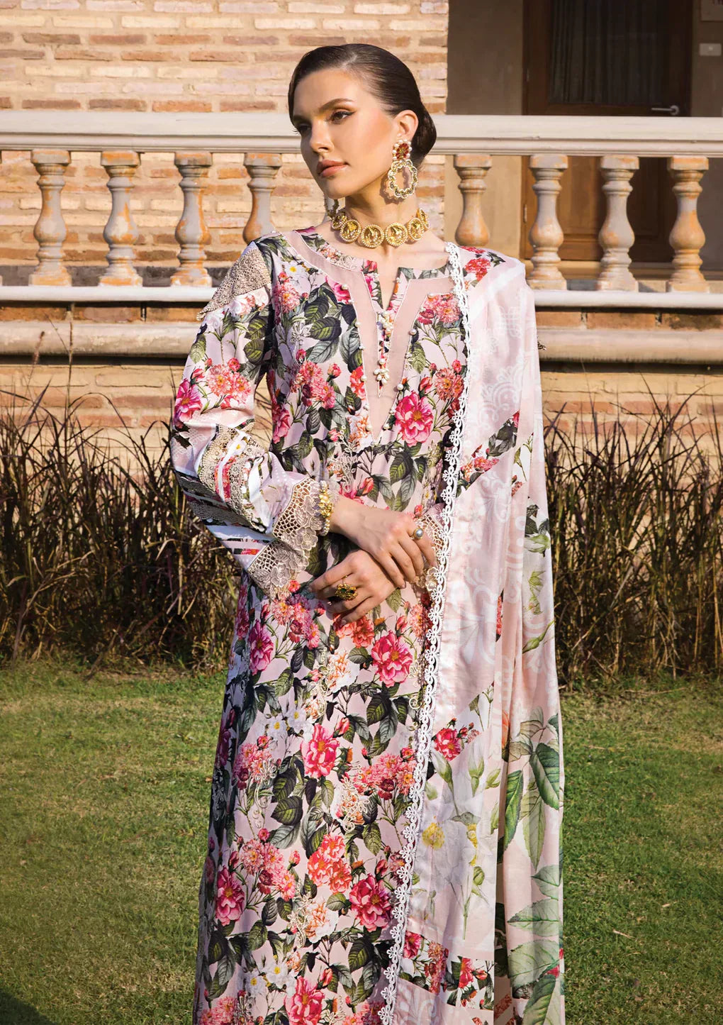 Elaf Premium | Print Chikankari 24 | ECT-01A SOIR - Ladies Clothes - Maria Faisal