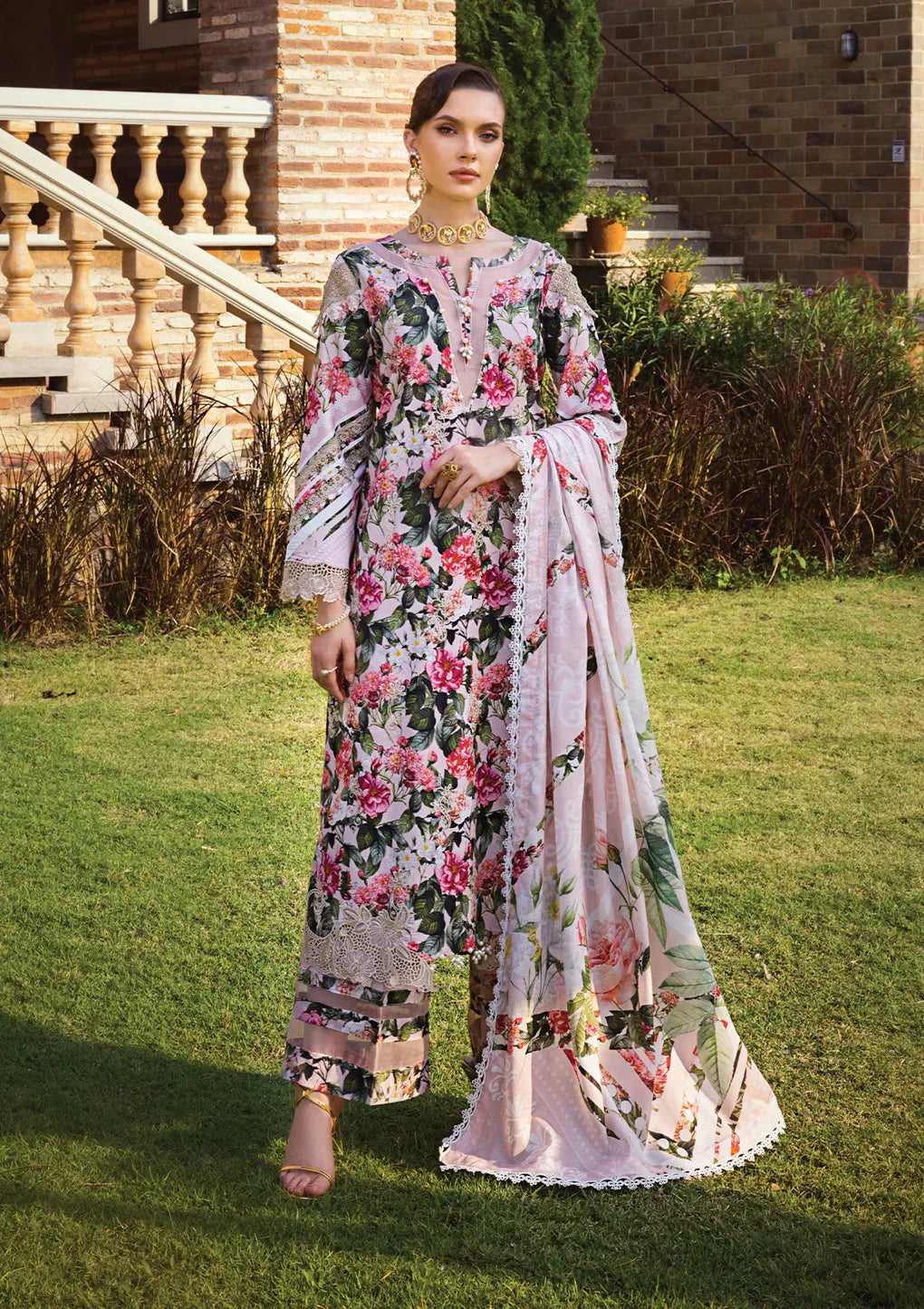 Elaf Premium | Print Chikankari 24 | ECT-01A SOIR - Ladies Clothes - Maria Faisal
