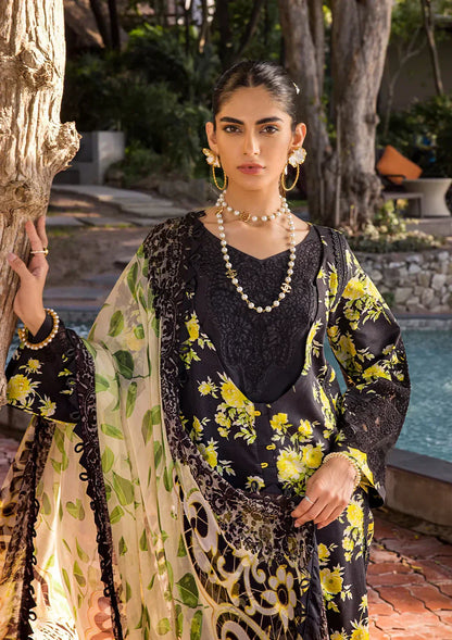 Elaf Premium | Signature Embroidered Lawn 24 | ESL-06A ECLIPSED DREAM - Ladies Clothes - Maria Faisal