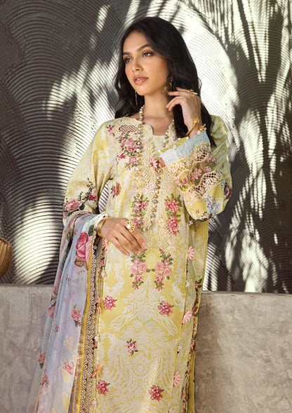 Elaf Premium | Signature Embroidered Lawn 24 | ESL-02A PIXIE DUST - Ladies Clothes - Maria Faisal