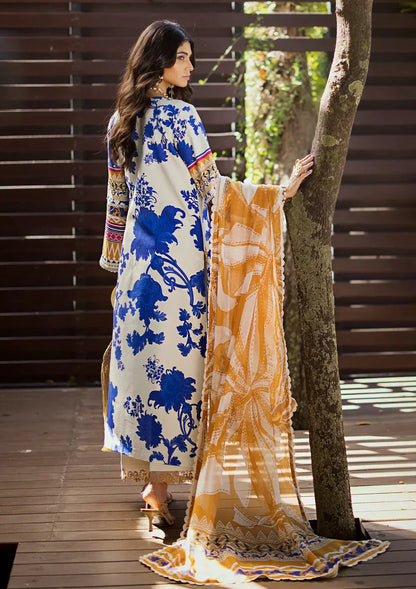 Elaf Premium | Signature Embroidered Lawn 24 | ESL-01A OPRAH - Ladies Clothes - Maria Faisal