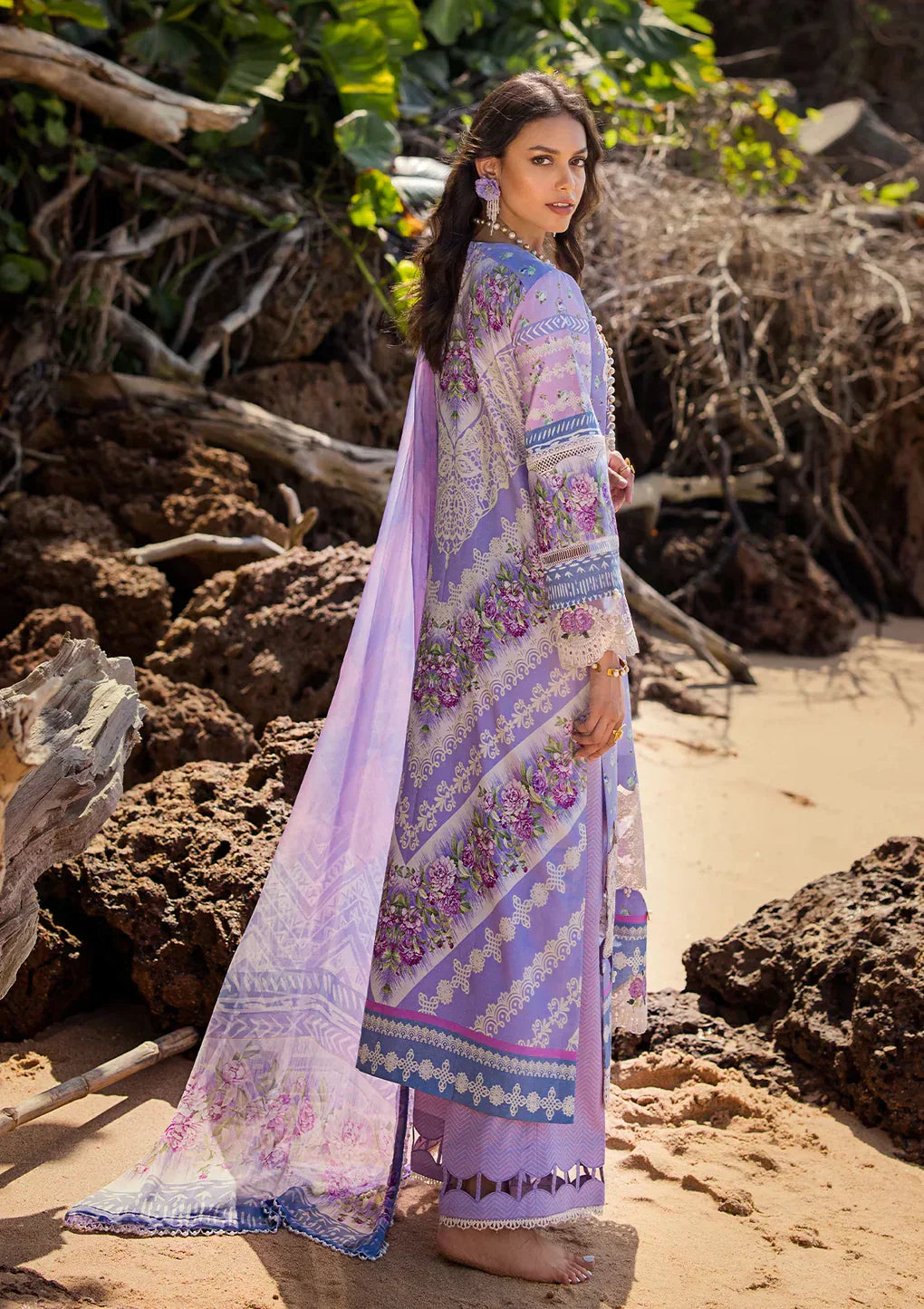 Elaf Premium | Signature Embroidered Lawn 24 | ESL-04A MADEMOISELLE