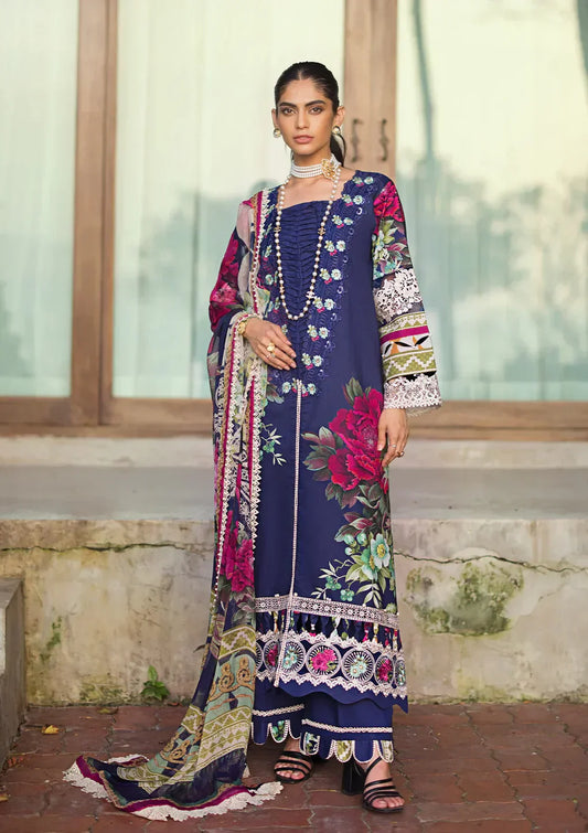 Elaf Premium | Signature Embroidered Lawn 24 | ESL-08A SINCLAIR - Ladies Clothes - Maria Faisal